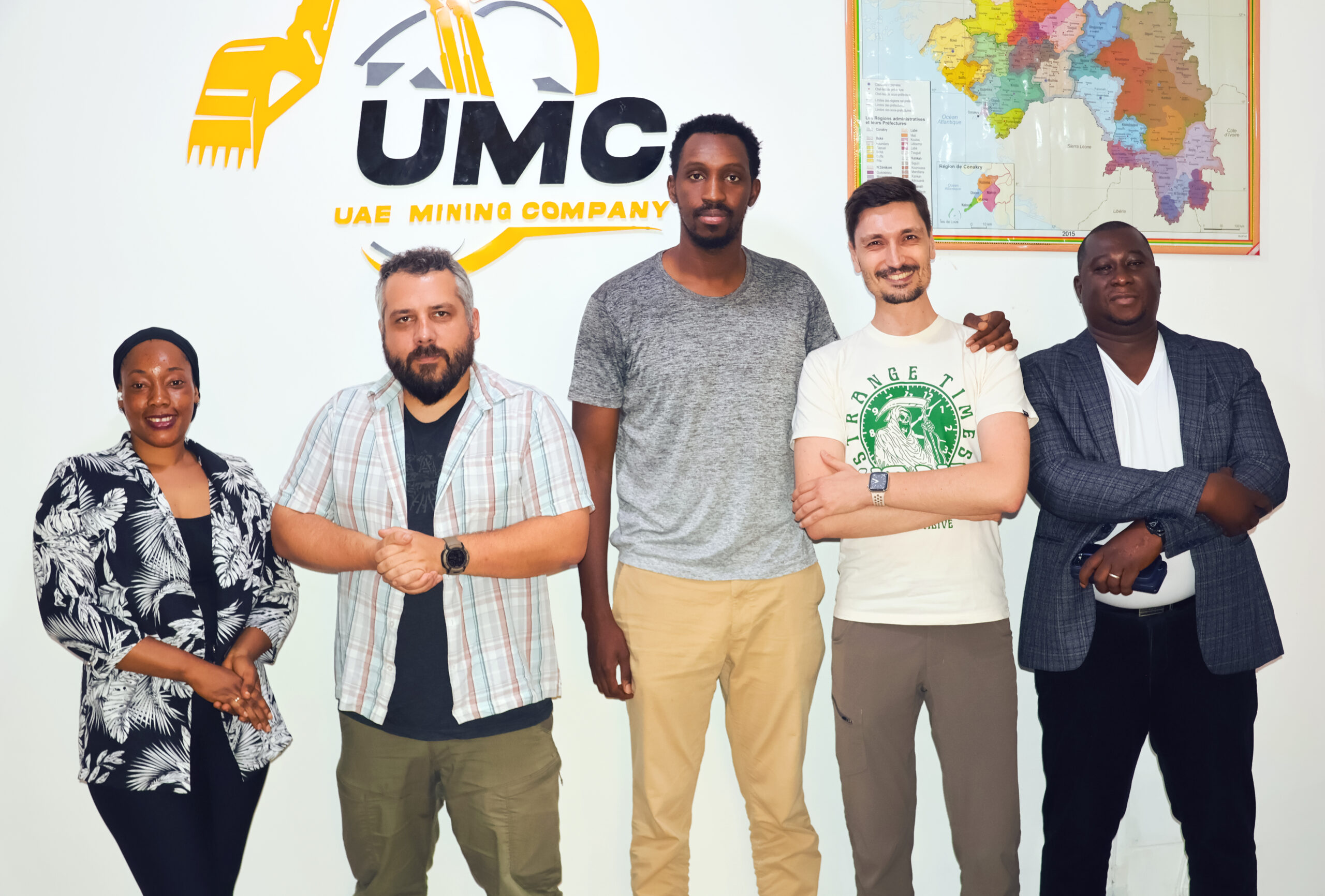 Siguiri – Accueil des partenaires de Dubaï sur les sites d’exploitation de la compagnie UMC.